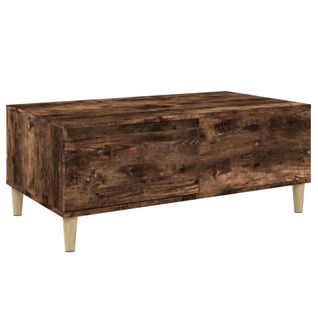 Table Basse Chêne Fumé 90x50x36,5 Cm Bois Contreplaqué