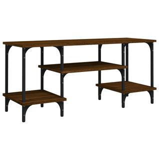 Meuble TV Chêne Marron 102x35x45,5 Cm Bois Contreplaqué