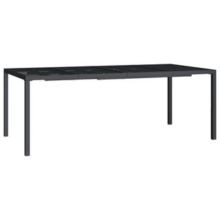 Table De Jardin Anthracite 200x100x72 Cm Acier