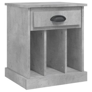 Table De Chevet Gris Béton 43x36x50 Cm
