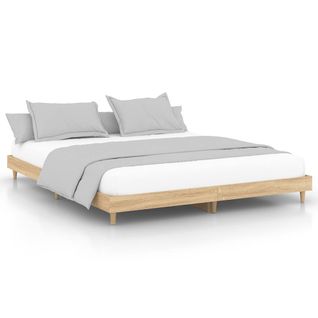 Cadre De Lit Chêne Sonoma 120x200 Cm Bois Contreplaqué