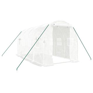 Serre Avec Cadre En Acier Blanc 8 M² 4x2x2 M
