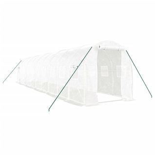 Serre Avec Cadre En Acier Blanc 20 M² 10x2x2 M