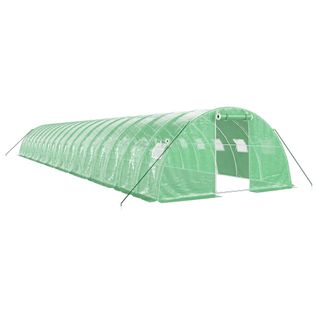 Serre Avec Cadre En Acier Vert 72 M² 18x4x2 M
