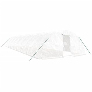 Serre Avec Cadre En Acier Blanc 80 M² 16x5x2,3 M