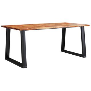 Table à Manger 180x90x75 Cm Bois D'acacia Solide à Bord Vif