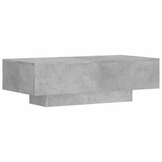 Table Basse Béton Gris Lot 1 100x50x31 Cm Bois Contreplaqué