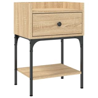 Table De Chevet Chêne Sonoma 40,5x31x60 Cm Bois Contreplaqué