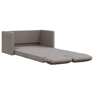 Canapé-lit 2-en-1 Tissu Taupe 112x174x55 Cm Avec Coussin