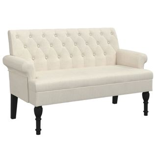 Banc Avec Dossier 120x62x75,5 Cm Lin