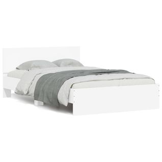 Cadre De Lit Sans Matelas Blanc 120x190 Cm