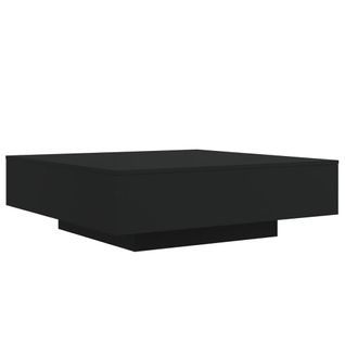 Table Basse Noir 100x100x31 Cm Bois Contreplaqué