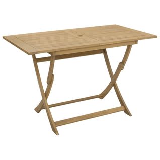 Table De Jardin Pliable 120x70x75 Cm Bois D'acacia Solide Meuble De Terrasse Patio Extérieur