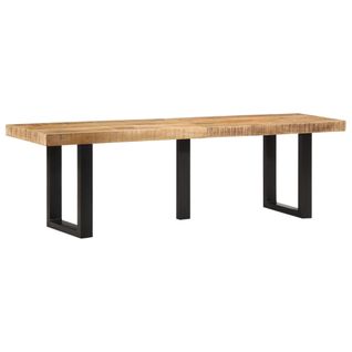 Banc 160 Cm Bois De Manguier Brut Massif Et Acier