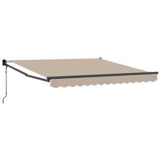 Auvent Rétractable Beige 350 X 250 Cm Tissu
