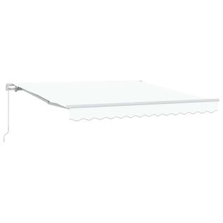 Auvent Rétractable Blanc 350 X 250 Cm Tissu
