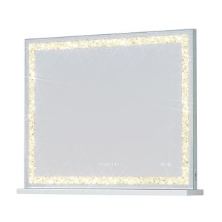 Miroir De Maquillage Hollywood Bluetooth Avec Bande Lumineuse En Cristal 100x80 Cm