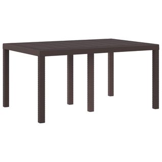 Table De Jardin Pour Repas Marron 150 X 100 X 73 Cm Polyrotin