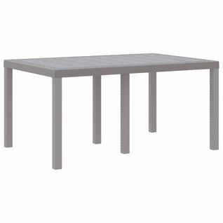 Table De Jardin Pour Repas Gris Clair 150 X 100 X 73 Cm