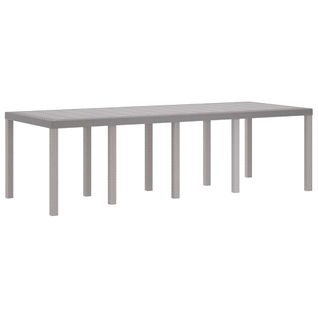 Table De Jardin Pour Repas Gris Clair 250 X 100 X 73 Cm