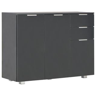 Buffet Noir Brillant 107x35x80,5 Cm