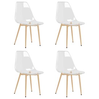 Chaises à Manger Lot De 4 Transparent Pet