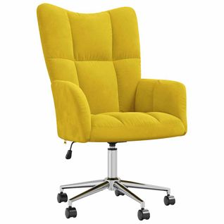 Chaise De Relaxation Jaune Moutarde Velours