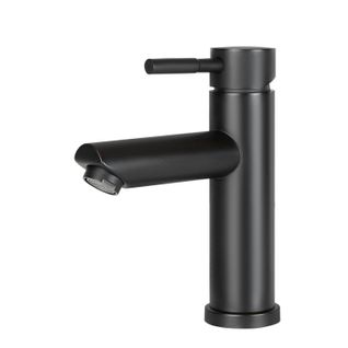 Robinet De Lavabo Haute Pression Mitigeur En Acier Inoxydable Noir