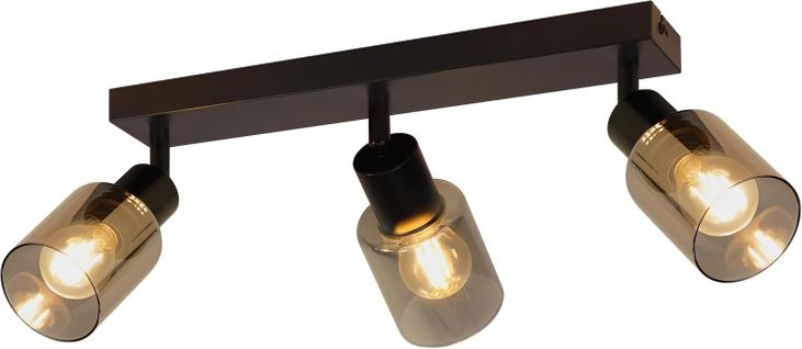 Lampe De Plafond Industrielle 3 Flammes Noir E14 Pour Salon Et Salle à Manger