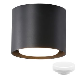 Spot De Plafond à LED Noir Gx53 Moderne Rond Plafonnier 5w Pour Chambre à Coucher
