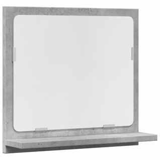 Armoire à Miroir De Salle De Bain Gris Béton Bois D'ingénierie