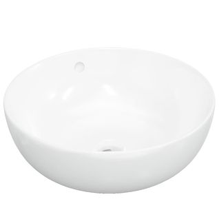 Lavabo Blanc 44x17 Cm Céramique Rond