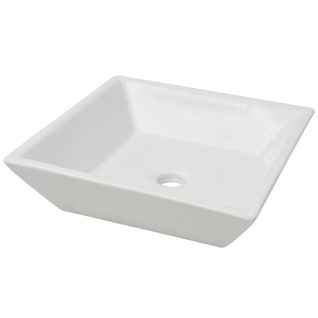 Lavabo Carrée Céramique Blanc 41,5 X 41,5 X 12 Cm
