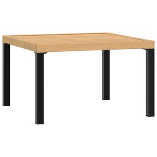 Table Basse De Jardin Noir 65x65x40 Cm Aluminium