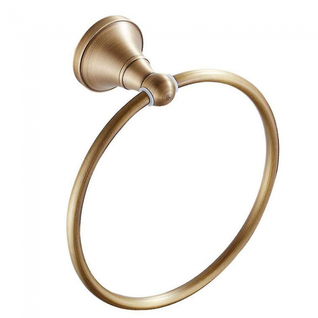 Antique Gold Brass Serviette Holder Salle De Bain Wall Mounted Round Serviettes Rings Porte-serviett