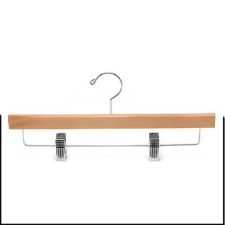 Lot De 1 Cintres En Bois Avec Pinces, Couleur Naturelle