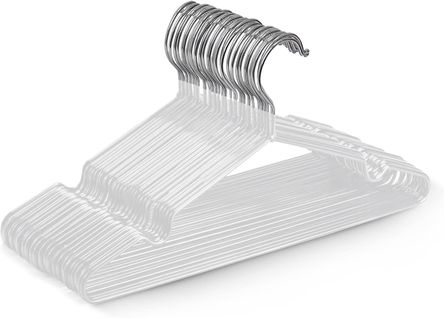 Cintres Blanc  En Métal Revêtus De Caoutchouc Premium - Lot De 20, Gain De Place, Organisation