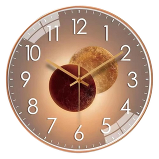 Brun 30cm Horloge Murale Design Moderne Silencieuse, Horloge Murale Mute Silencieuse Pendule Murale