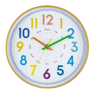 Horloge Murale De Sensibilisation Aux Couleurs Pour Enfants 30 Cm