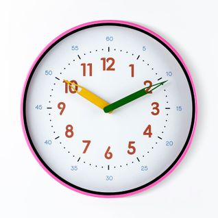 30cm-pink Creative Wooden Pen Hand Clock Wall Mounted Home Simple Modern Quartz Clock