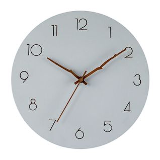 30cm-modern Minimalist Cement Grey Wooden Wall Clock Silent Fashion Cross Border Clock