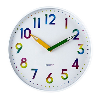 30cm- Horloge Dégradée Colorée Horloge Murale Cartoon Horloge Murale Suspendue Horloge à Quartz