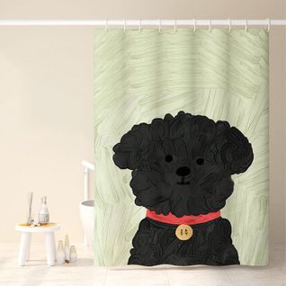 120*180cm Cartoon Puppy Shower Curtain 3#, Rideau De Douche Imperméable Avec Crochets