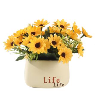 18x13.5cm Tournesol Plantes Vertes En Pot Décorations De Salle De Séjour Décorations