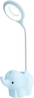Lampe De Bureau Tactile Bleu 3 Températures De Lumière, 3000k-4000k-6500k Réglable