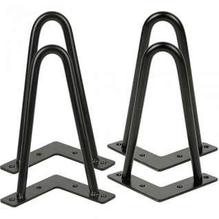 Lot De 4 Supports De Pieds De Table Simples En Fer Forgé De 20 Cm