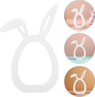 Ornements De Lapin De Pâques En Bois Faits à La Main - Ornements En Bois De Pâques