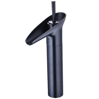 Robinet De Salle De Bains Noir, Robinet Cascade, Robinet De Lavabo Vintage à Poignée Unique