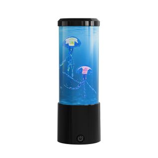 Veilleuse LED USB Colorée à Changement De Couleur Pour La Maison (8 Pouces - Noir  Avec 2 Méduses)
