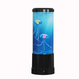 Veilleuse LED USB Colorée à Changement De Couleur Pour La Maison (10 Pouces - Noir Avec 2 Méduses)
